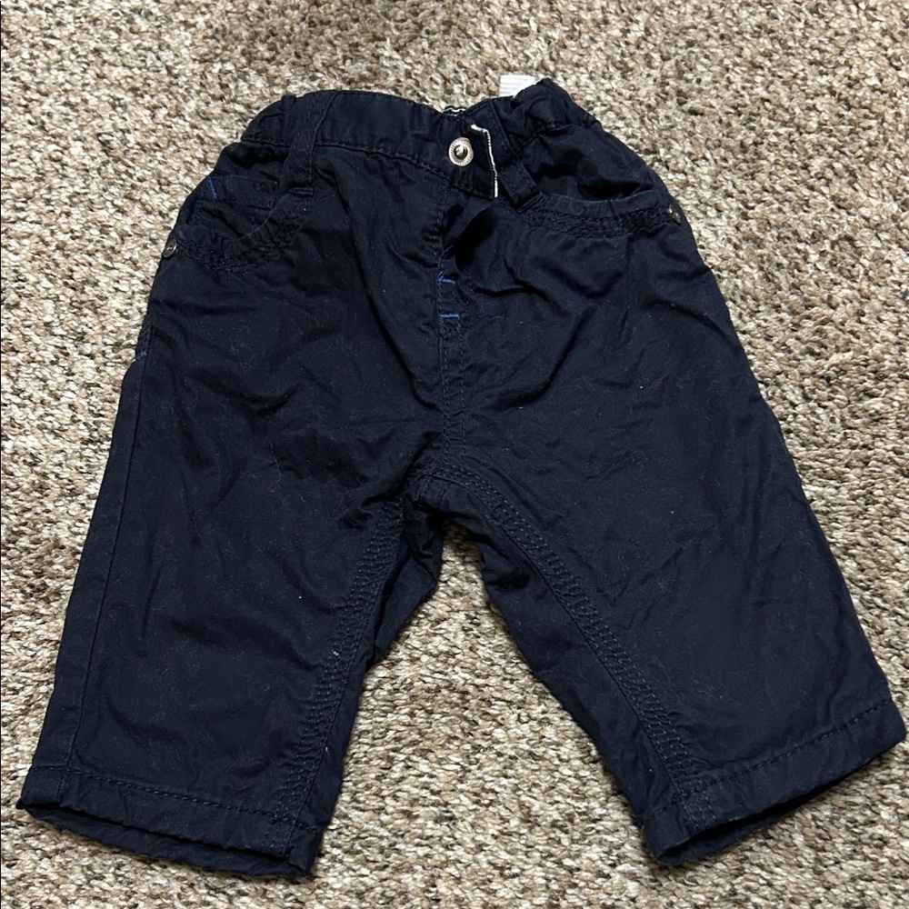 My First Chicco Baby Navy Blue Kids Pants Size 3 Months
